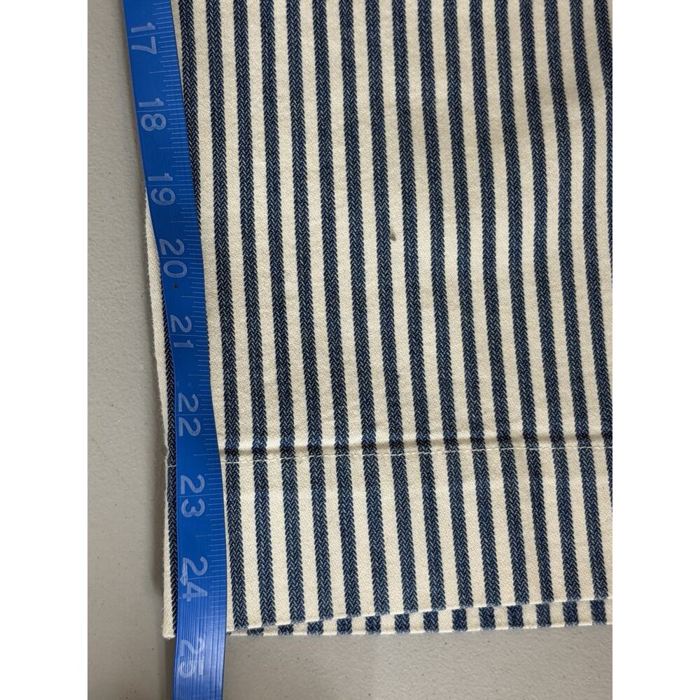 Madewell Wide Leg Pants Womens 25 Blue White Stripe Preppy High Rise Crop - Picture 11 of 12
